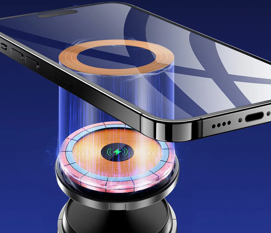 AI Selfie Gimbal with 360° Rotation & Wireless Charging